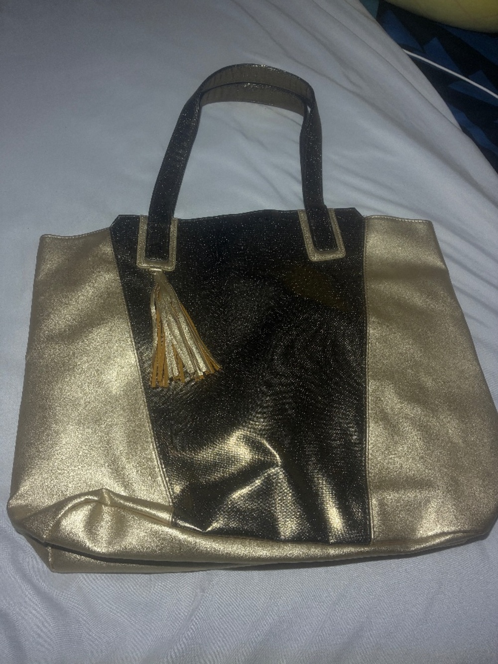 Gold retro tote